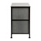 Emma and Oliver 2 Drawer Storage Stand with Wood Top & Dark Fabric Pull Drawers